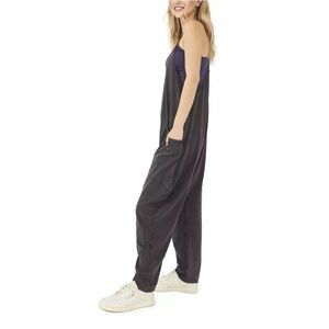 Free People Black Jumpsuit with Purple Top